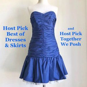 Betsey Johnson Silk Blue Cocktail Dress